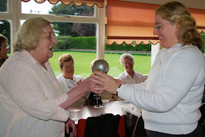 Dorothy presents Shand Trophy